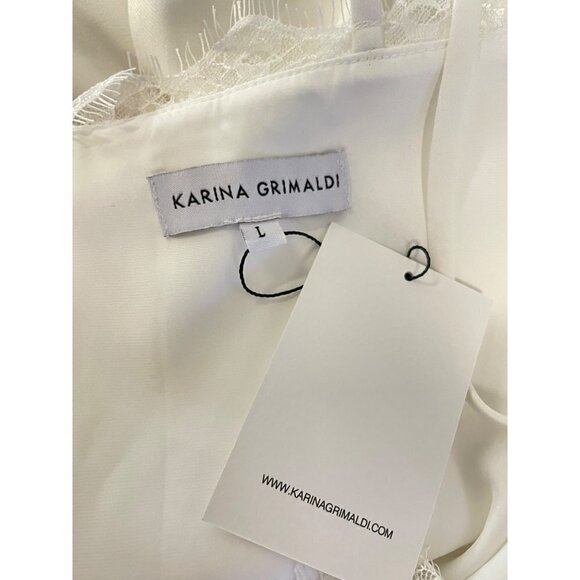 Karina Grimaldi Francesca Jumpsuit Ice Womens Size Large - Picture 10 of 12